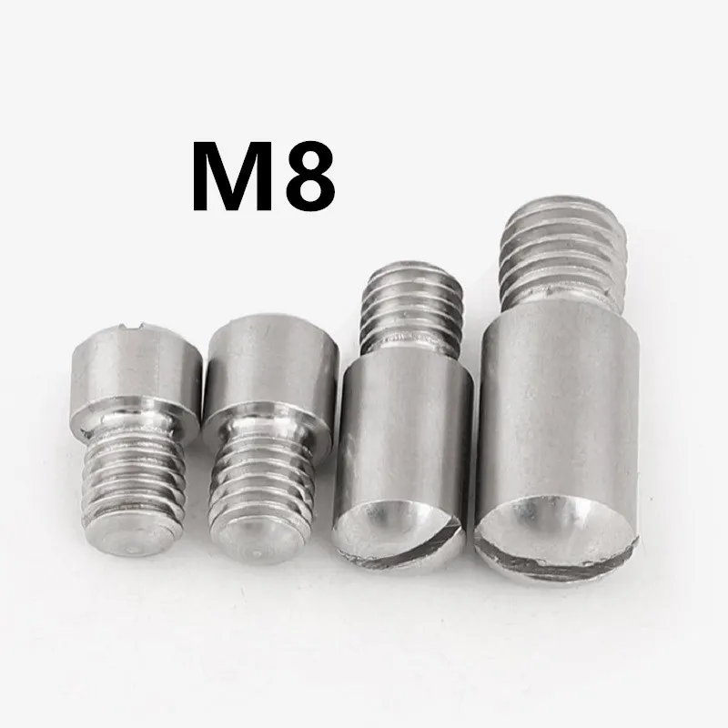 

5PCS M8x6/10/16mm 304 stainless steel GB831 slotted headless axle screw step screws hand bolt handle bolts