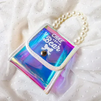 

Cute Laser Fashion Hand Bag Style Portable Pencil Bag Gift 12*14*7cm DIY Portable Stationery Button Bags Gift 12*14*7cm