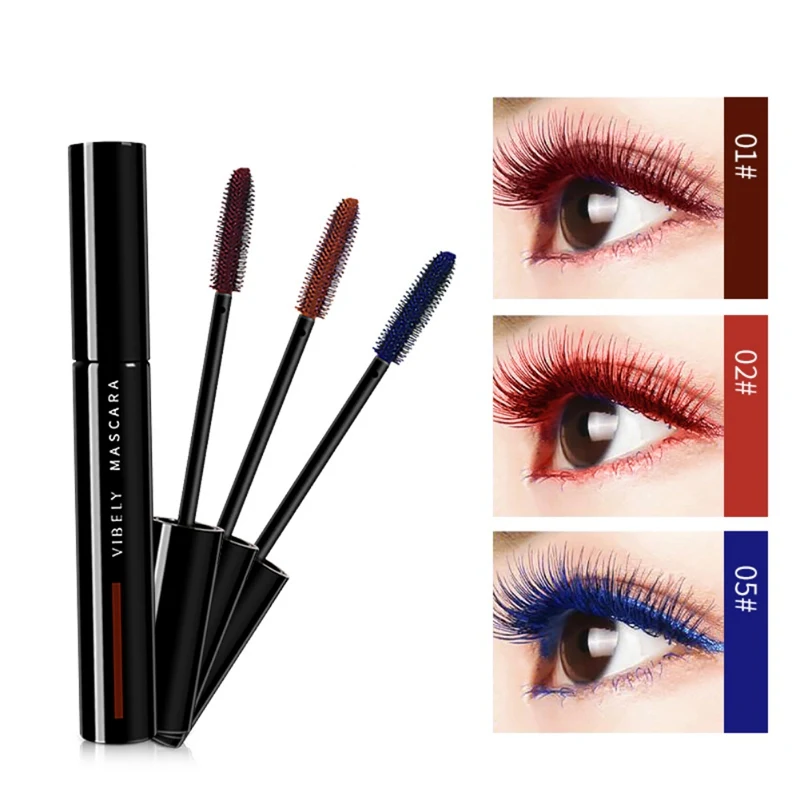 5 Colors Mascara Eyes Colored Blue Red Black Lengthen Eyelashes Blind Ship |