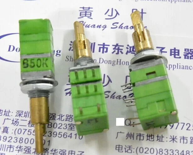 

2PCS/LOT Taiwan ALPHA Alfa RD912DSF-20 precision potentiometer, two axis B50K belt, switch shaft length 22mm