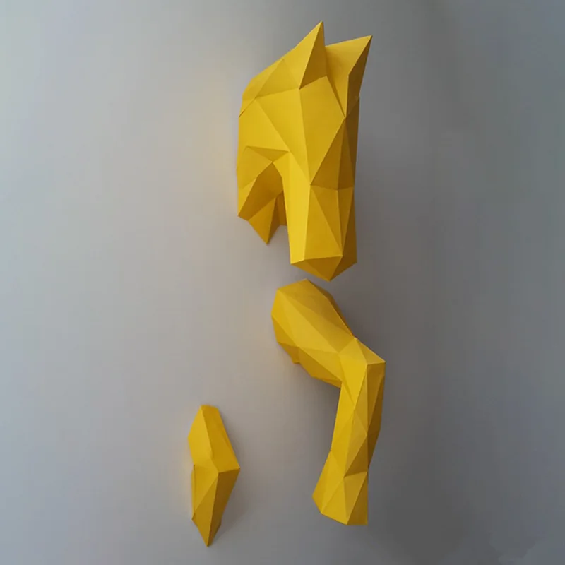 3D бумажная модель лошадь ручной работы сделай сам настенная бумага для домашнего