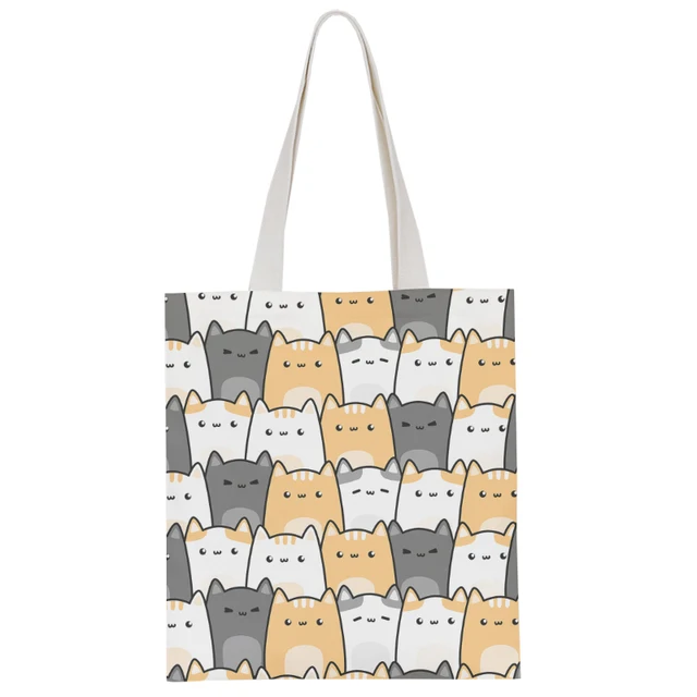 New Fashion Ladies Canvas Shoulder Bag Cute Animal Pink Sweet Girl Handbag Casual Harajuku Light Storage Bag Funny Shopping Bag style10