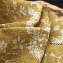 Хлопок и лен печать окрашенная неоновая мягкая ткань платье cheongsam рубашка ткань высокого класса льняная ткань