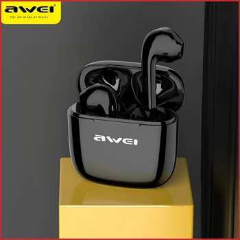 

AWEI T26 TWS Earbuds Led Display Wireless Earphones Touch With Microphone Gaming Headset Noise Cancelling For IOS Andriod