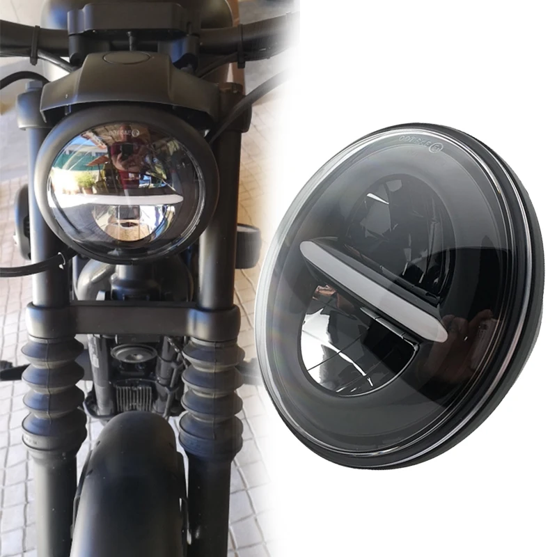Для H-arley Street 500 XG500 Iron 883 Low XL883 Dyna Sportsters V-Rod Ночная штанга FLSTSE 5 3/4 &quotналобный фонарь 75