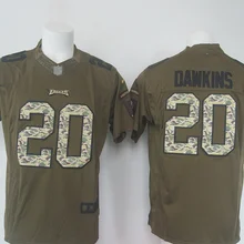 Новое поступление, мужские футболки Philadelphia s 20 brian_davkins Green Salute To service Limited Jersey