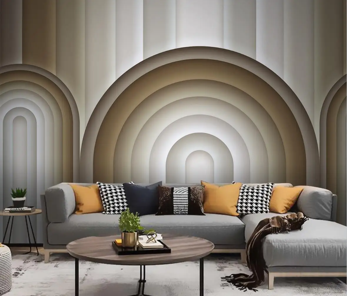 beibehang Custom Geometric arch Mural Wall Paper Photo Wallpaper For Walls 3D Living Room Sofa Backdrop Contact 3D wall stickers