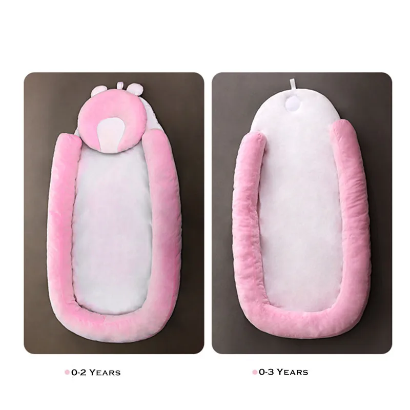 87*45*8cm Baby Infant Bed Nest Baby Cribs Portable Newborn Travel Safe Sleep Pad Bed Cotton Cradle Baby Bedding Bumper