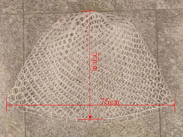 Hand Net Head Depth:55/65cm Diameter:48cm Landing Net PVC Material Outdoor Fishing accessories Black Without Ring 4