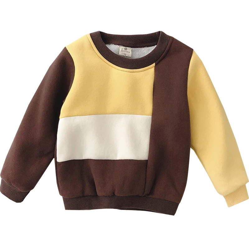 

Children's Clothing 2019 Winter New Boys Plush Sweater Korean Fashion Top Autumn Winter Children's Pullover Hoodies Sweatshirts