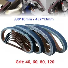 

10PCS Sanding Belts 40/60/80/120 Grit Sandpaper Abrasive Bands For Belt Sander Grinder Abrasive Tool Wood Metal Polishing