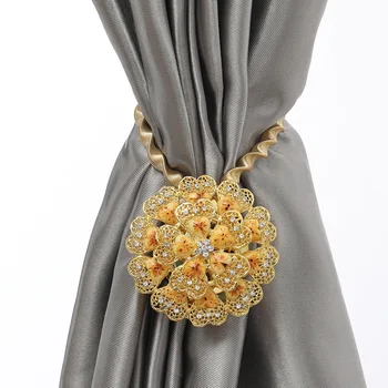 

Curtains Accessoires Magnetic Curtain Tieback Tie Backs Home Holdbacks Buckle Clip Curtain Hooks Window Decoration Barra Cortina