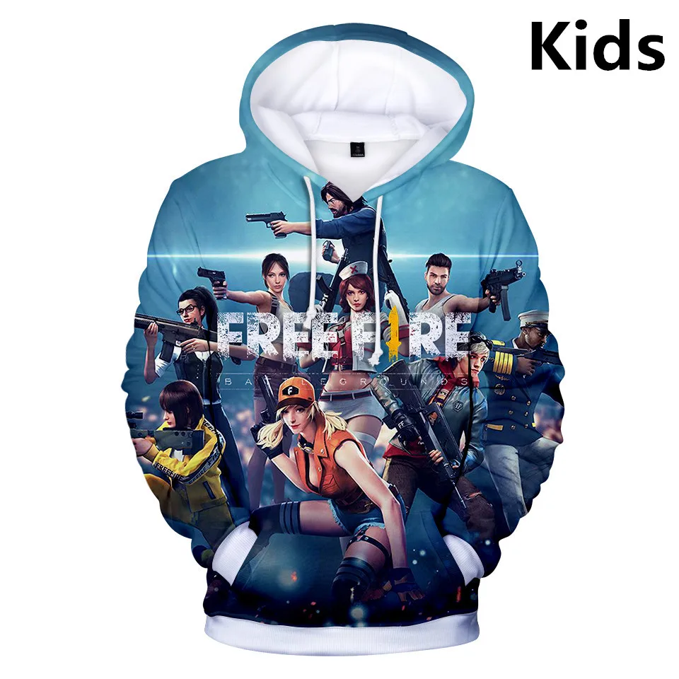 Sudadera con capucha para niños de 3 a 14 años, con estampado 3d de fuego gratis, chaqueta de manga larga Harajuku, ropa para niños
