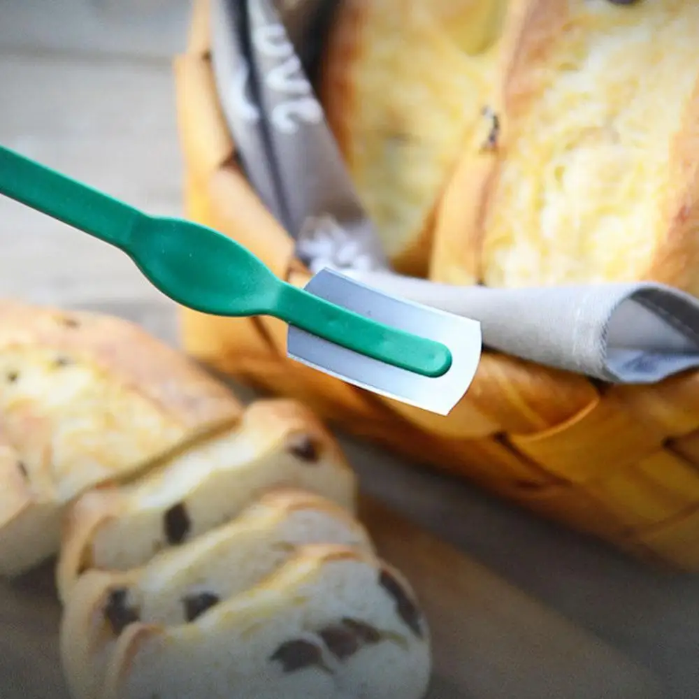 

1pc bow bread knife baguette french cut toas curved bread with thin carbon steel blade and abs handle