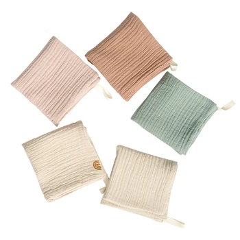 5 Pcs 수건 아기 Facecloth 아기 목욕 수건 손수건 면화 Burp 헝겊 부드러운 흡수 거즈 유치원 Washcloth