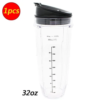 

1 pcs Nutri Ninja 32-Ounce Cup with Sip N Seal Lidsfor Blenders Durable Good Seal Ring Keep Fresh Sport Plastic Bottle Parts