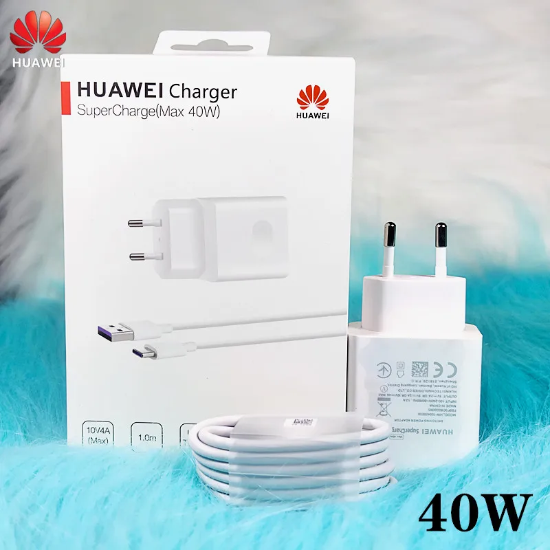 baseus 65w EU Huawei Original Charger 40W Fast Charger Adapter 5A Type C Cable For Honor 10 Magic P20 P30 pro p40 pro mate 30 quick charge 3.0