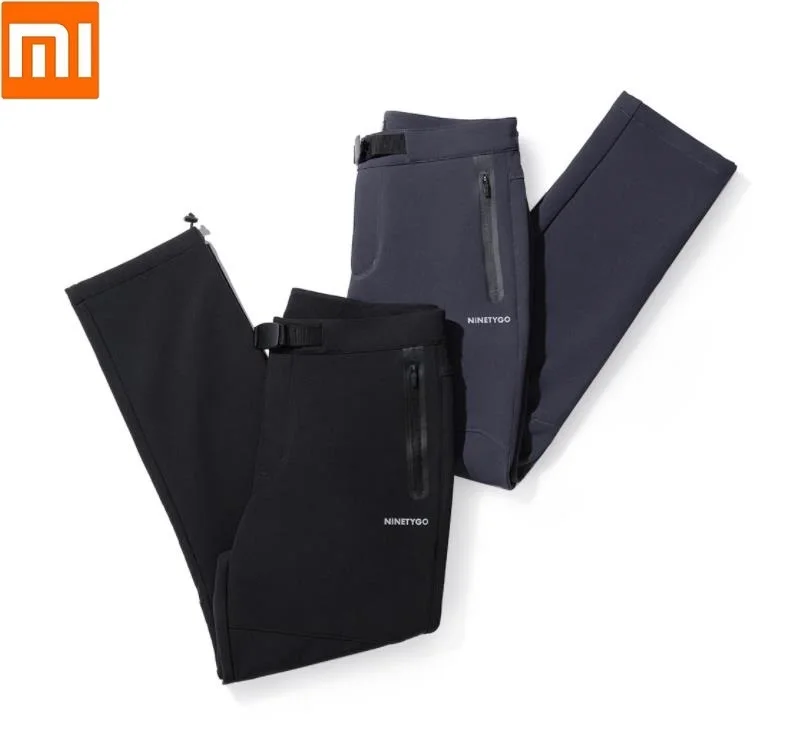 Xiaomi Осень Зима Мужские Твердые оболочки композитные флисовые брюки водонепроницаемые ветрозащитные теплые спортивные брюки походные брюки карго