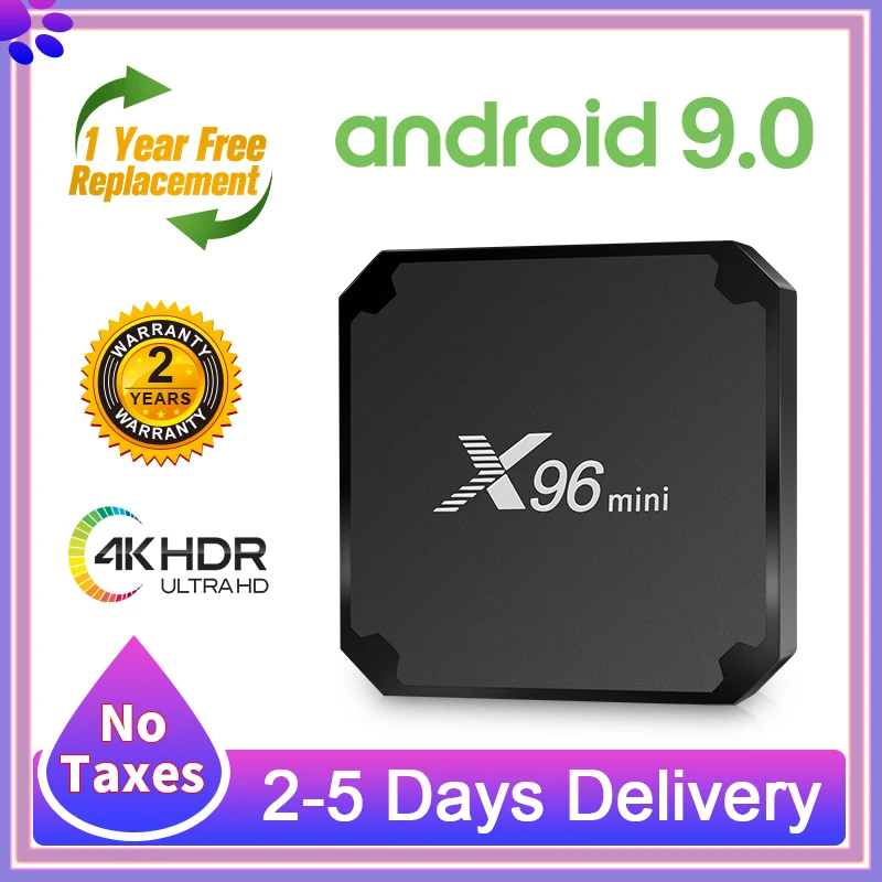 

X96 Mini TV Box Android9.0 Amlogic S905W Quad-Core Full HD 1G8G 2G16G H.265 Media Player 4K TV Box Without subscription X96 Mini