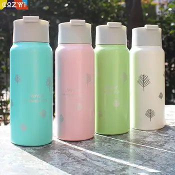 

380ml/500ml/700ml Fashion 304 Stainless Steel Thermos Flask Termo Cup Water Bottle Coffee Mug Slim Bottle