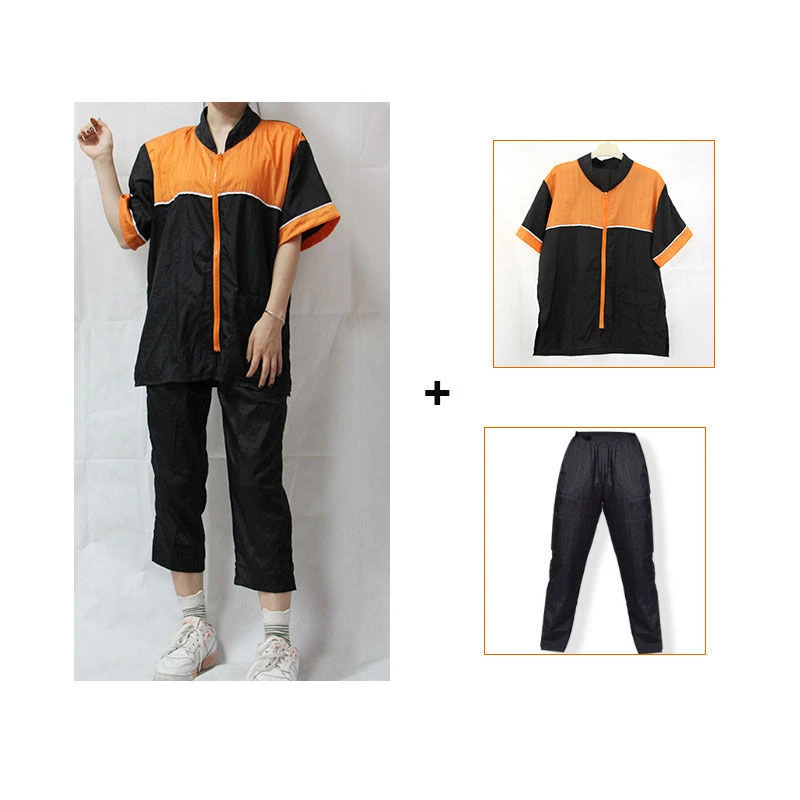 Pet Grooming Clothes Pet Shop Uniforms Blue Not Stained With Hair Gown Anti Static Smock  Anti Hair Trousers Cropped Pants Y0624 4