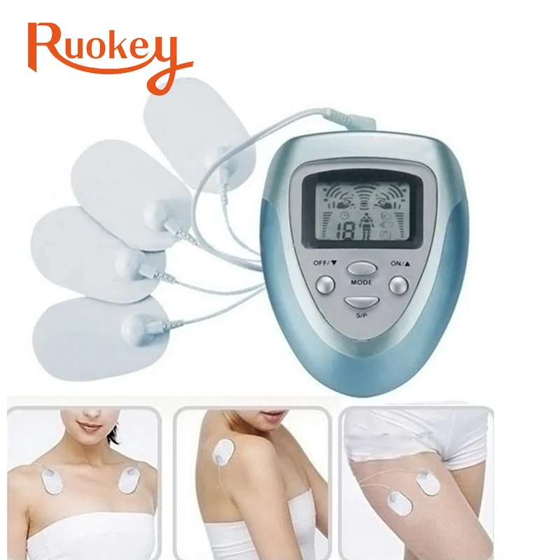 4 Pads LCD Body care Slimming Massager Muscle Electronic Pulse Burn Fat Relaxation Massage Physiotherapy Instrument | Красота и