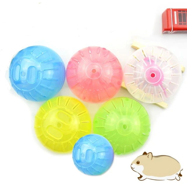 Hamster Ball Pet Running Exercise Toy Yellow Plastic Gerbil Mouse