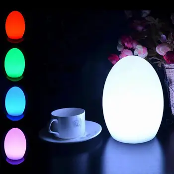 

Egg-shape LED Night Light Book Bar Color Change Remote Control Table Lamp Decor Night Lights