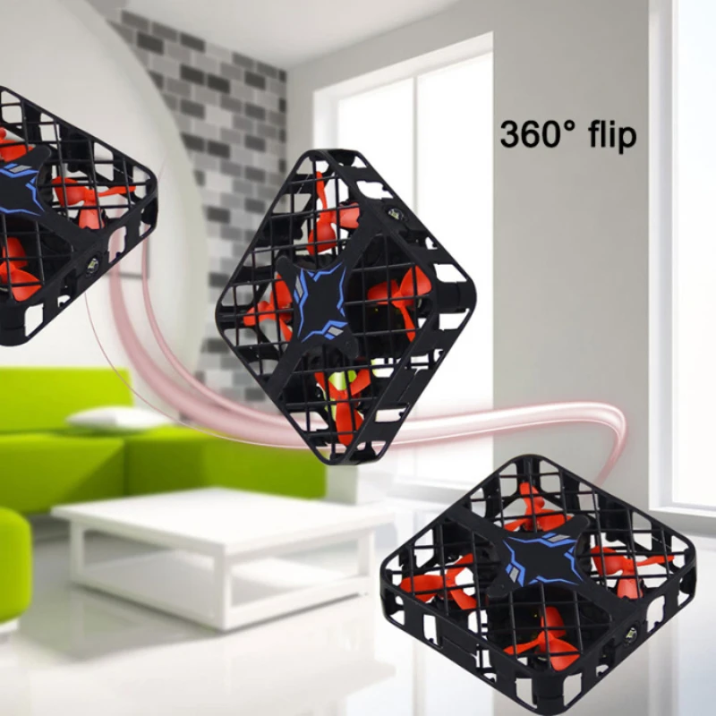 Мини-Дрон с камерой HD 2,4G 6 Axises Gyro 3D Flip RC вертолет с безголовым режимом Квадрокоптер со светодиодный светильник возвратный Дрон в один клик
