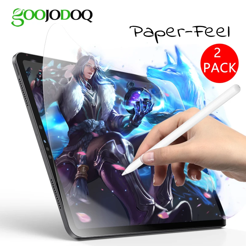 GOOJODOQ бумага как протектор экрана для iPad 2018 Pro 11 10,5 Air 2 1 iPad 2/3/4 iPad Mini 5 4 3 2 1 Антибликовая матовая ПЭТ-пленка