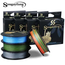 Sougayilang High Quality 4 Colors 100M PE Braided Fishing Line 4 Strands Fishing Line Smooth Braided Monofilament Fishing Line