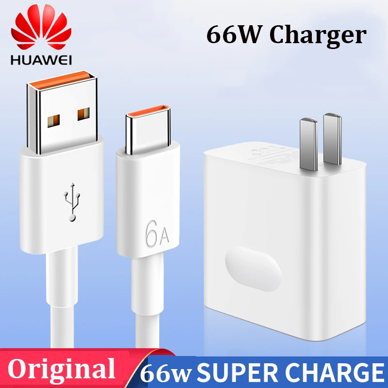 Original HUAWEI Fast Charger 40W 66W Super charge Power Adapter 11v 6A Type C Cable For HUAWEI P50 P40 P30 Pro Mate Honor Tablet usb charger