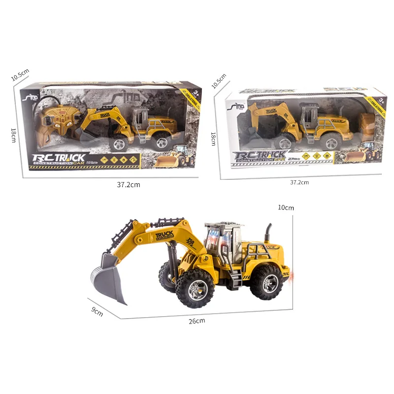 1: 30 High Speed Rc Car Wireless Remote Control Excavator Construction Vehicle Bulldozer Remote Control Car Toys for Children