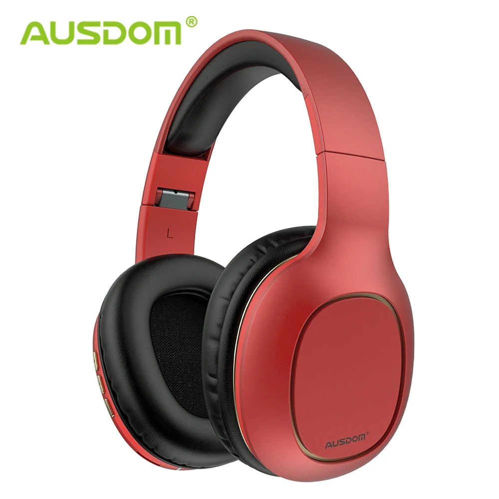 Kaufen AUSDOM M09 Neueste Drahtlose Kopfhörer Über Ohr Stereo mit MIC Unterstützung TF Karte Bluetooth Kopfhörer für Musik Telefon Headset
