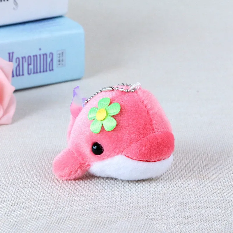 Speedline 13cm 5 Colors Cute Key Chain Gift Dolphin Plush Toy Small Soft Mini Plush Christmas Gifts For Kids Home Decoration