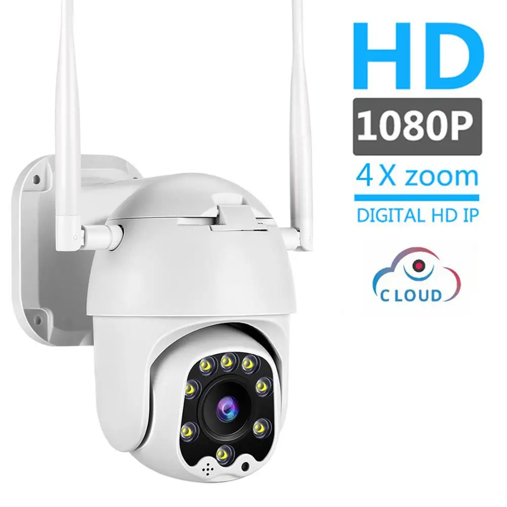 WIFI Camera Outdoor PTZ IP Camera H.264 1080p Speed Dome CCTV Security Cameras IP Camera WIFI Exterior 2MP P2P Home Surveilance