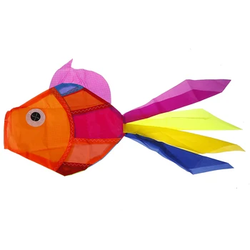 Rainbow Fish Kite Nylon Ripstop zabawki latanie zabawa na plaży Kite Windsock dekoracja ogrodowa linia dla dzieci zabawki do prania tanie i dobre opinie CN (pochodzenie) 12 + y 1000 Uchwyt i linii latawca Unisex Długi Zestaw Don t fly in storm