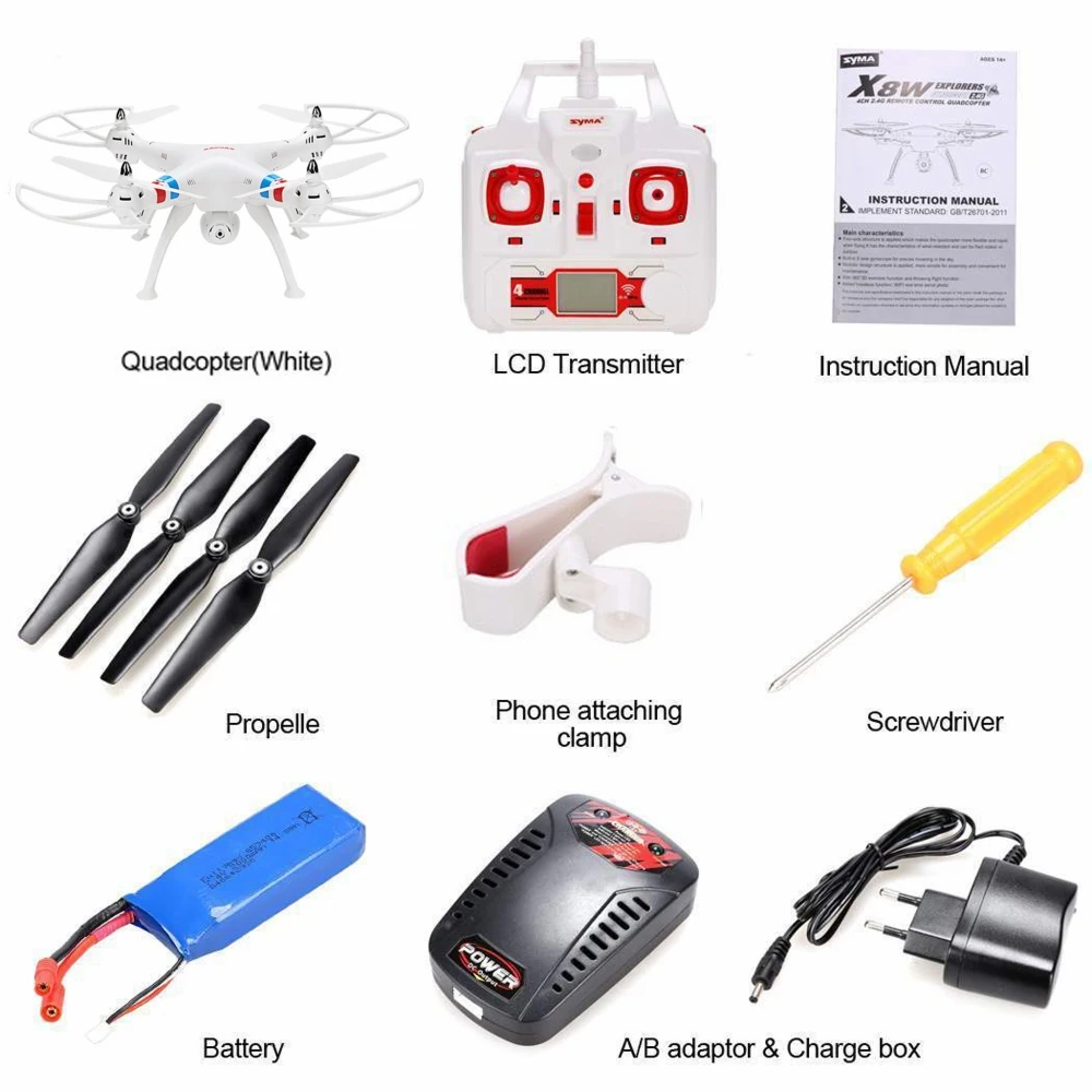 SYMA X8W FPV RC Квадрокоптер Дрон с WIFI камерой 2 4G 6 осевой X8C 2MP камера RTF вертолет VS