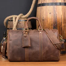 BOLEKE ручная работа Crazy Horse кожаные мужские дорожные сумки Стильный винтажный чемодан сумка дорожная сумка