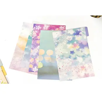 

1Set Cherry Blossom A5 A6 Loose Leaf Notebook Divider Index Separator Binders