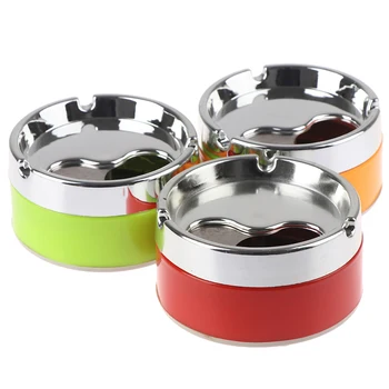

Red Green Orange Detachable Rotatable Lid 360 Degree Free Rotation Stainless Steel Corrosion Resistance Cigarette Ashtray