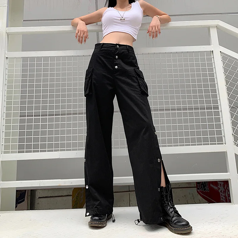 

2020 High Waist Straight Jeans Women Baagy Boyfriend Overalls Loose Wide Leg Denim Pants Washed Retro Autumn Winter Long Jean