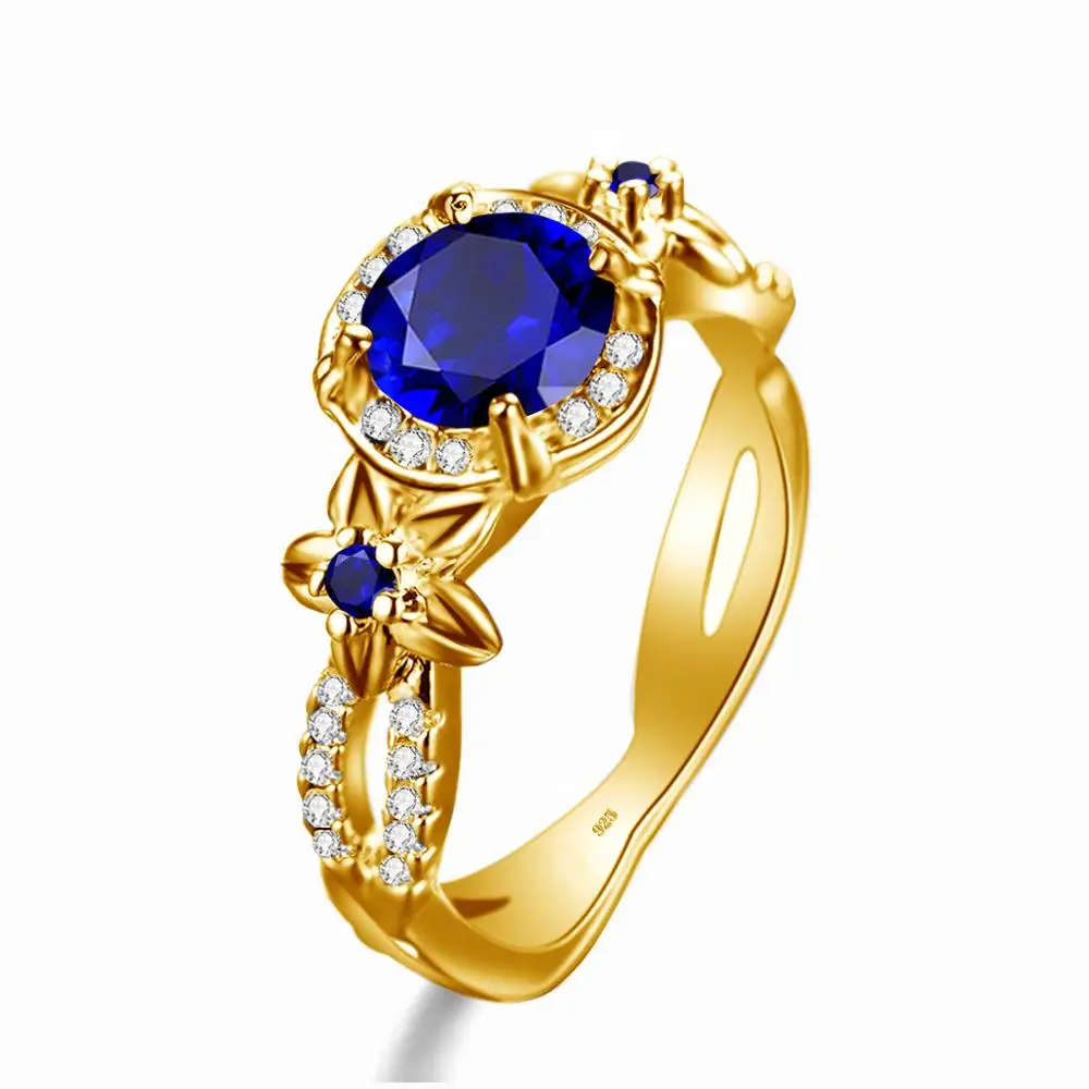 Gemstone Jewelry Sapphire Ring 925 Sterling Silver Rings Ring