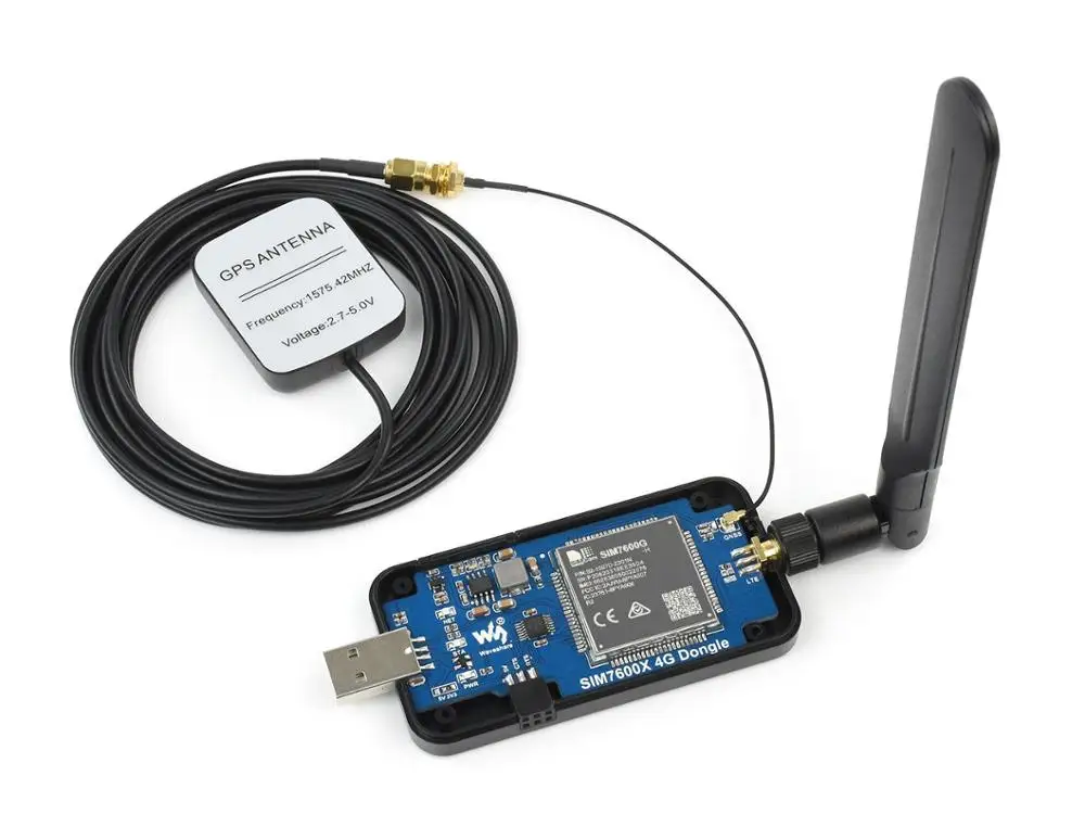 Waveshare SIM7600G-H 4G DONGLE, GNSS Ŵ, ۷ι  