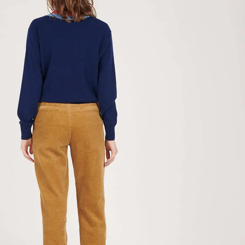 Осенне-зимний модный синий кашемировый шерстяной пуловер с капюшоном, женский свитер, женский синий красный полосатый вязаный свитер с v-образным вырезом