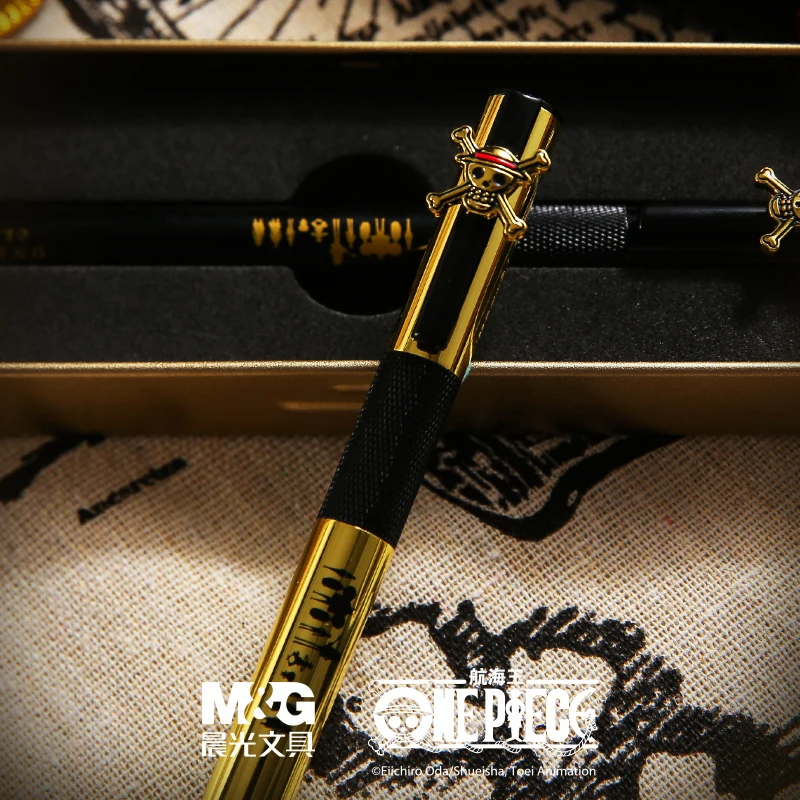 M&G Ink Pen QFPY1710 One Piece Metal Fountain Pen EF Nib Black Pen Gold Pen Signing Pen School Supplies Office Supplies
