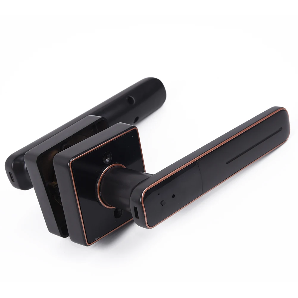 Умный домашний интерьер спальни деревянный дверной замок с идентификацией через отпечатки пальцев USB и зарядка батареи товары для домашнего сада