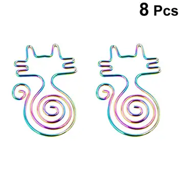 

8pc Paper Clips Cute Cat Shape Creative Paper Photo Note Clips Bookmark for Office Home School