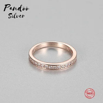 

Fashion Charm Pure 925 Silver Original 1:1 Copy, Elegant Temperament Romantic Exquisite Ring Ring Female Luxury Jewelry Gifts