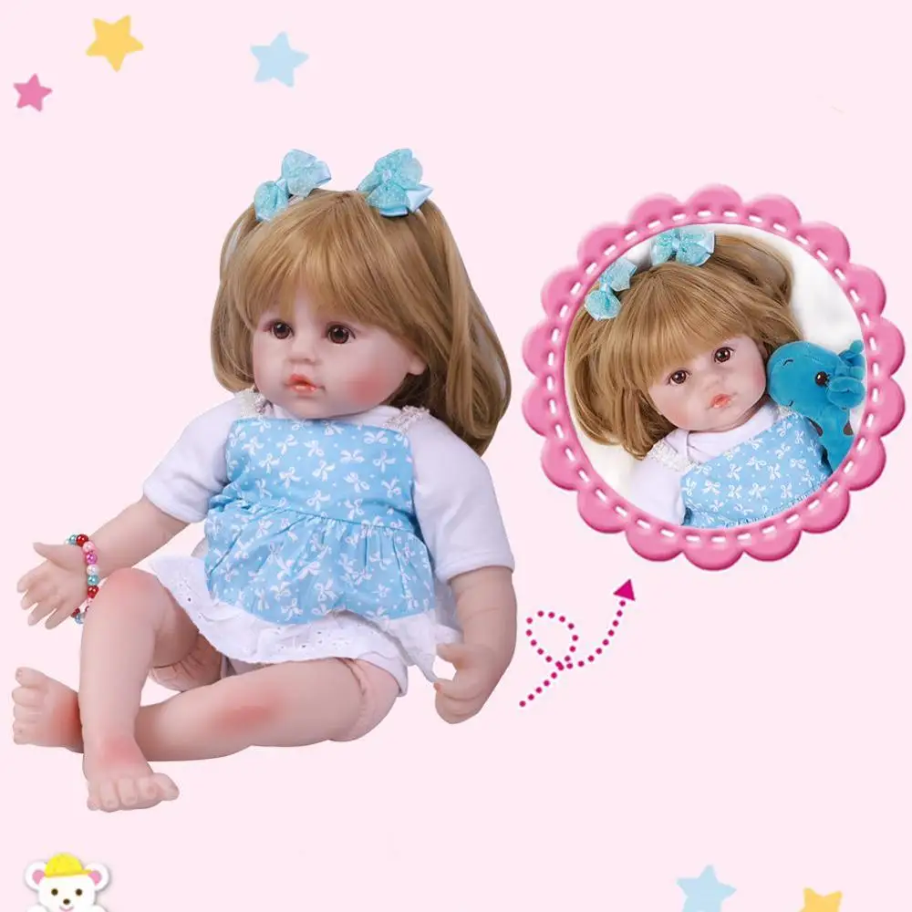 

55cm Babe Reborn Doll Soft Silicone Doll Princess Reborn For Kid Christmas Gift Lovely Girl Simulation Doll Play House Toy